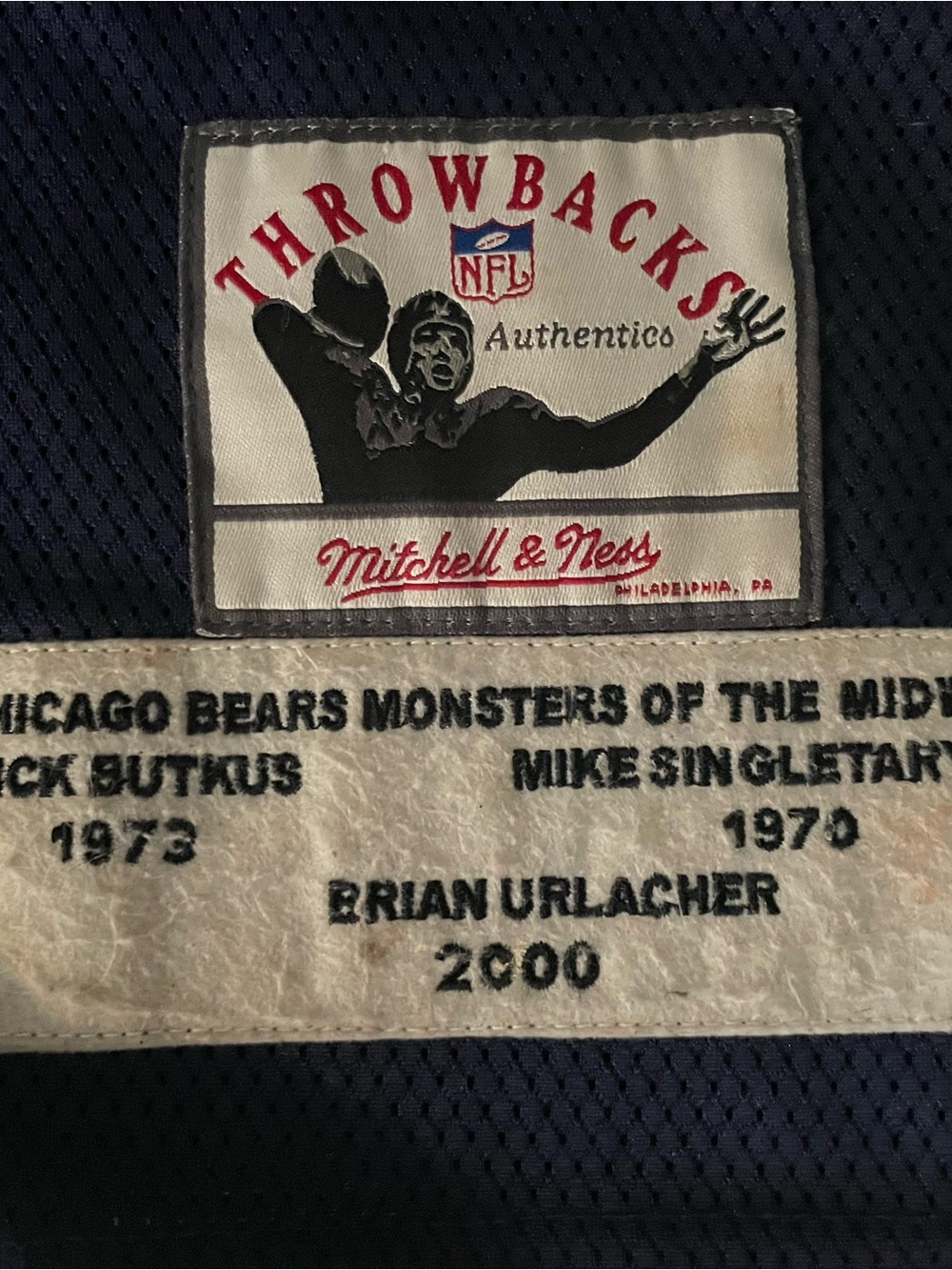 Mitchell & Ness Adult Navy Chicago Bears 'Monsters of the Midway' Jersey - Picture 3 of 5